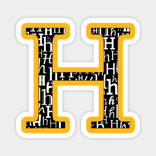H Filled - Typography Magnet