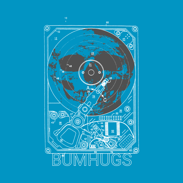 Hard Drive Skull by Joodls