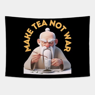 MAKE TEA NOT WAR Tapestry