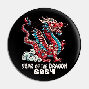 Happy New Year 2024 Chinese New Year 2024 Year of the Dragon Pin