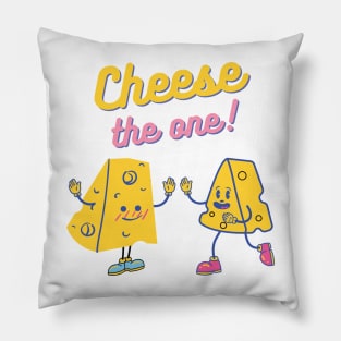 Cute Cheese the One Couple Romantic Cheese Pun Pillow