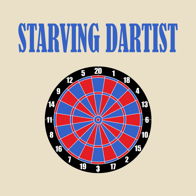 Starving Dartist Dartboard Darts Game by FlashMac