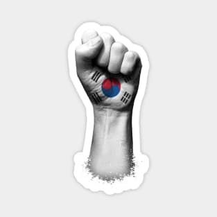 Flag of South Korea on a Raised Clenched Fist Magnet