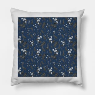 Flowers Pattern Blooming Abstract Floral Boho Style Botanical Design Roses Pillow