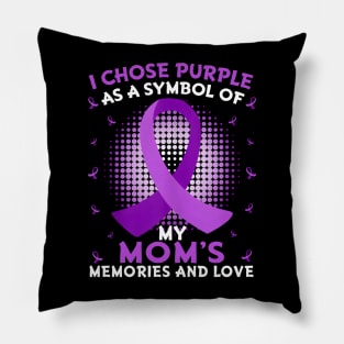 Family Support Mom with Dementia Alzheimer's Awareness Pillow