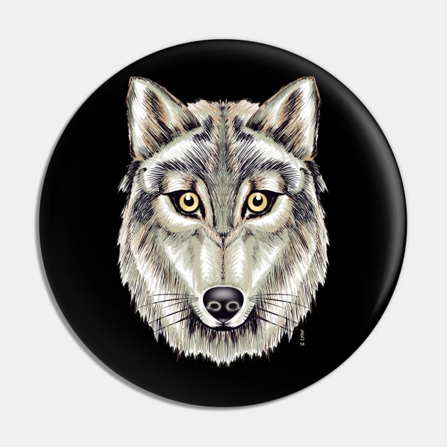 Grey wolf Pin by Chillateez 