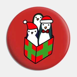 Christmas Gift Penguins Pin