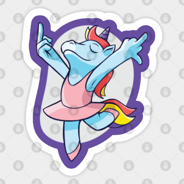Funny Ballet Unicorn Ballet Sticker Teepublic
