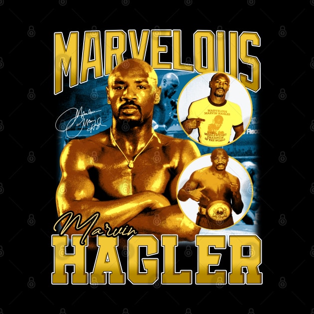 Marvelous Marvin Hagler Boxing Legend Signature Vintage Retro 80s 90s Bootleg Rap Style by CarDE