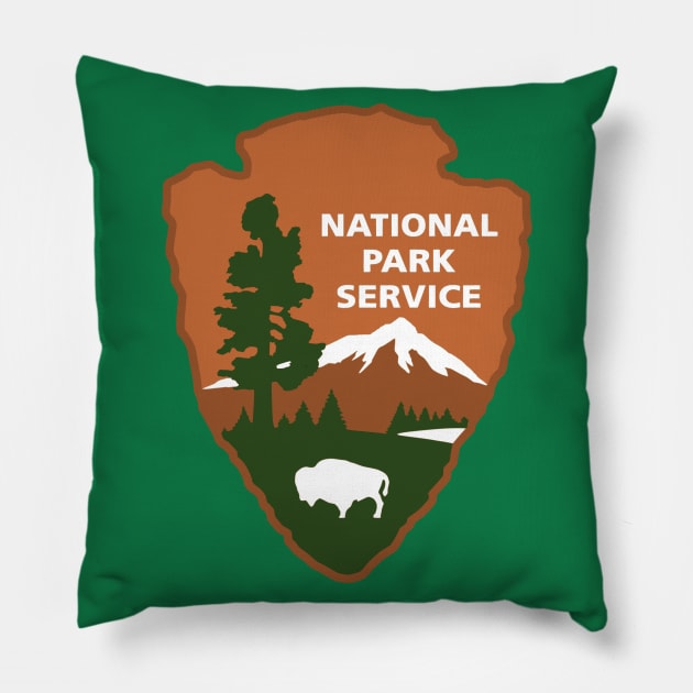 national park service logo Pillow by bumblethebee