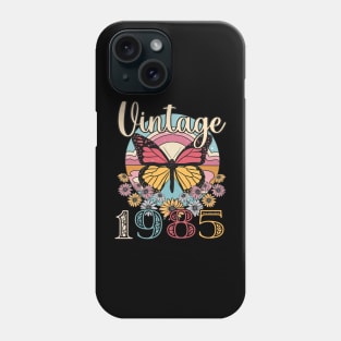 Floral Butterfly Retro Vintage 1985 38th Birthday Phone Case