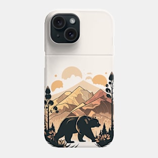 Bear in mountains Phone Case