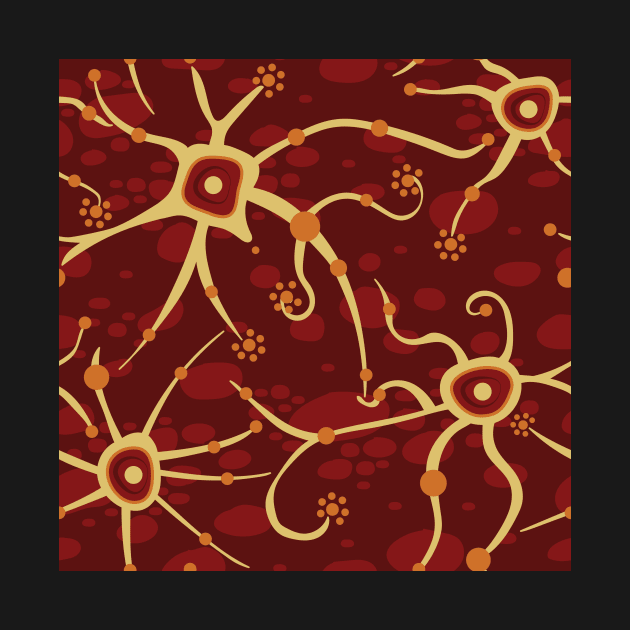 neural network - red and yellow pattern by colorofmagic