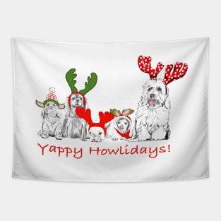 Yappy Howlidays! Tapestry