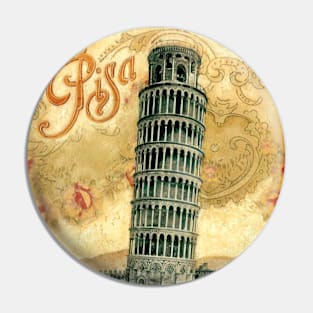 Vintage Travel Poster - Pisa Italy Pin