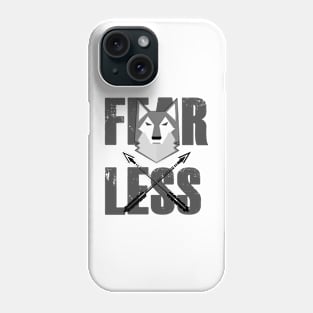 Fearless Geometric Wolf Motivational Fitness Entrepreneur Workout Inspiration Phone Case