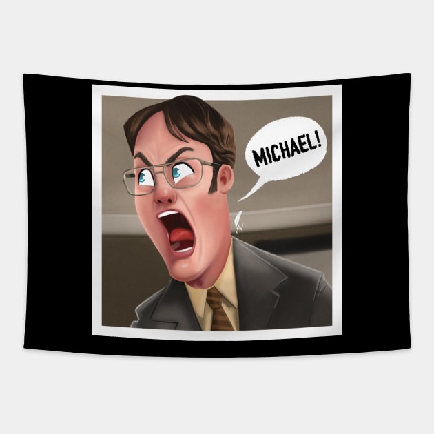 Dwight Tapestry by Sketchian