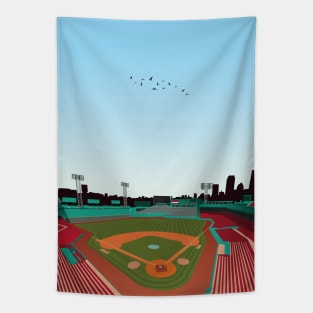 Fenway Park Illustration Tapestry