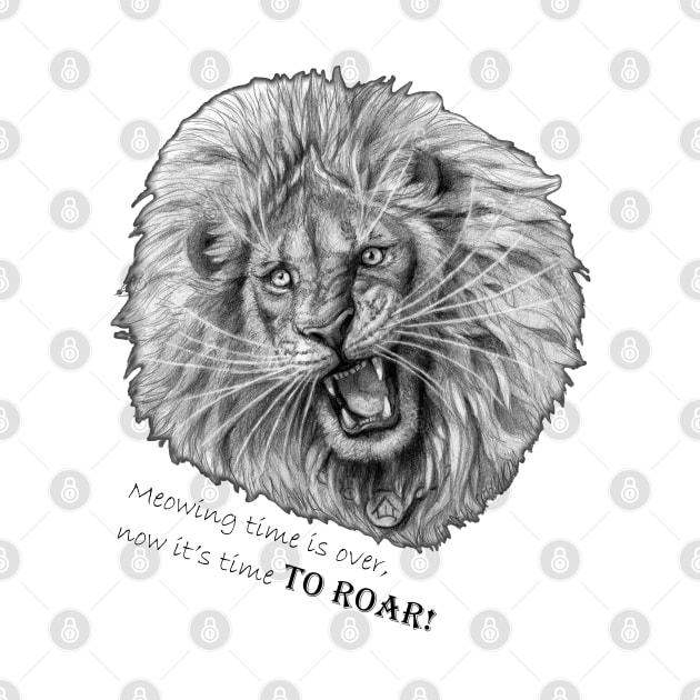 Time to roar - lion by schukina art