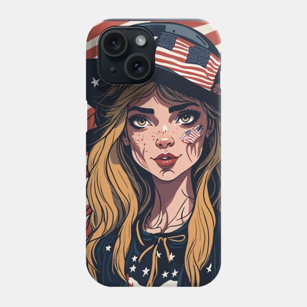 Patriotic Cat Mother Phone Case by By_Russso