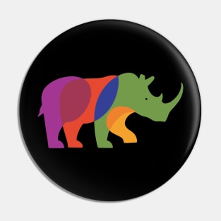 CVHS Multicolor rhino on back, CVHS logo on front Pin