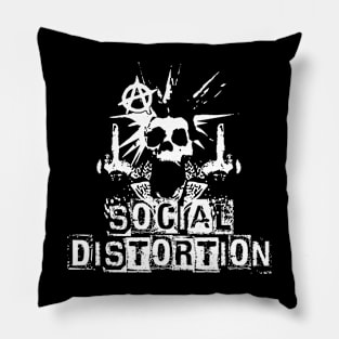 social skeleton punk Pillow