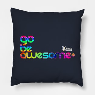 Go Be Awesome Rainbow Pillow