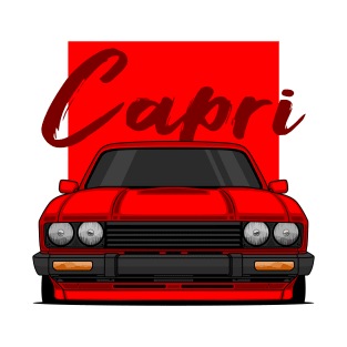 Front Red Capri MK3 Classic T-Shirt