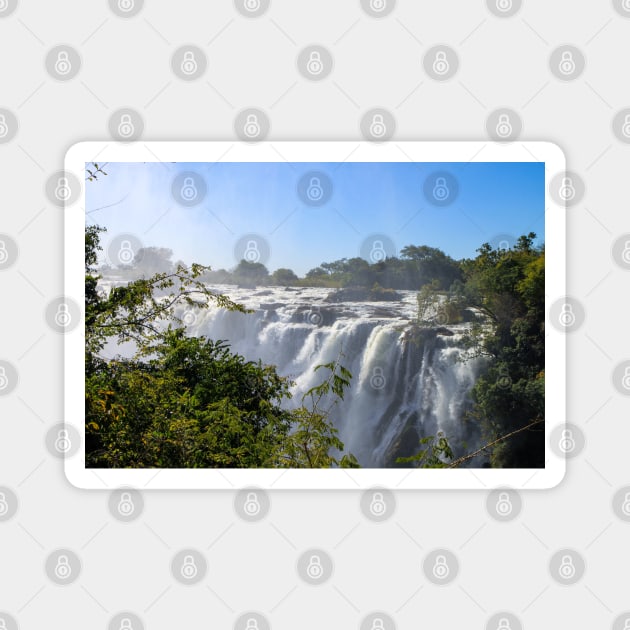 Victoria Falls as seen in Zambia Magnet by SafariByMarisa