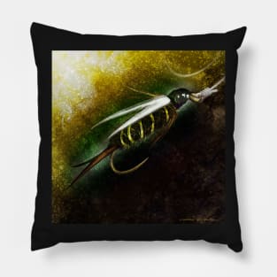 Prince Nymph Fly Fishing Illustration Pillow