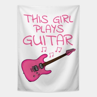 This Girl Plays Guitar, Female Electric Guitarist Tapestry