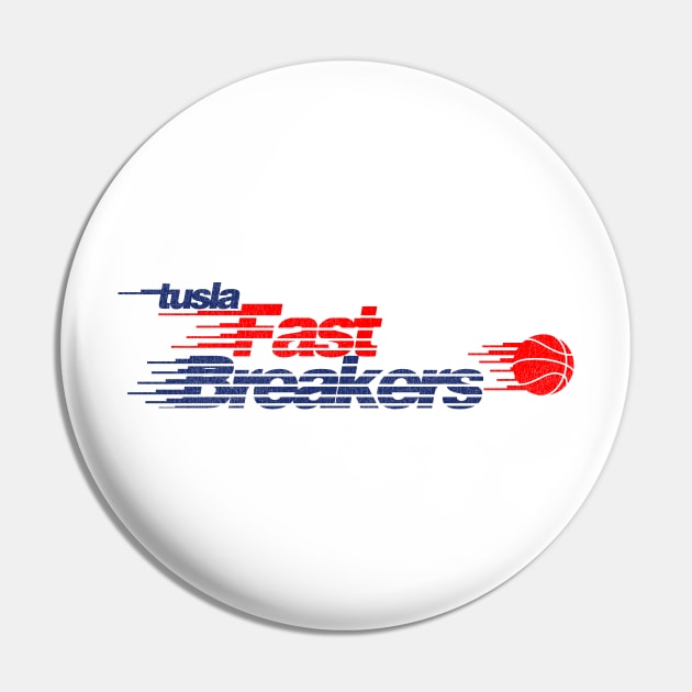 Defunct Tulsa Fast Breakers Basketball Team Pin by Defunctland