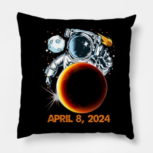 solar eclipse 8 APRIL 2024 SPACE FUNNY Pillow