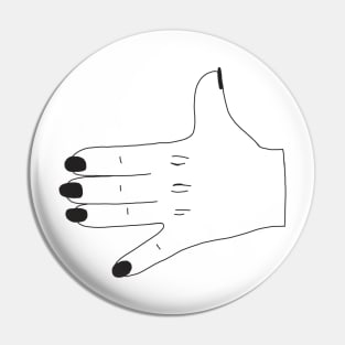 Dog hand sign Pin