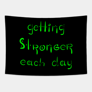 Getting Stronger each day, Fitness Daily Life, Motivational Artwork, Versecism Art Tapestry