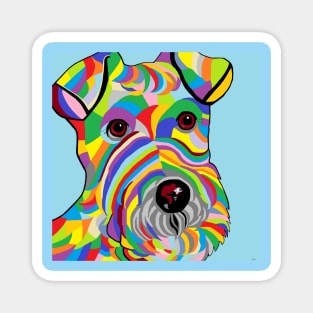 Colorful Wire Hair Fox Terrier Magnet
