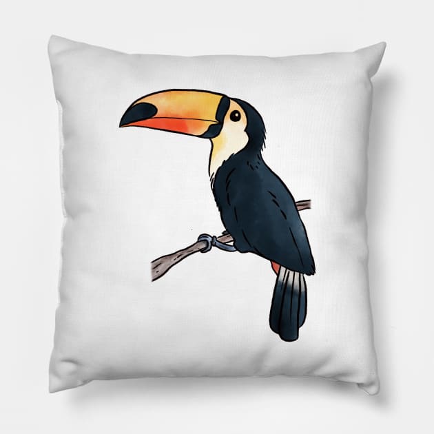 Toucan Pillow by Brittany Hefren