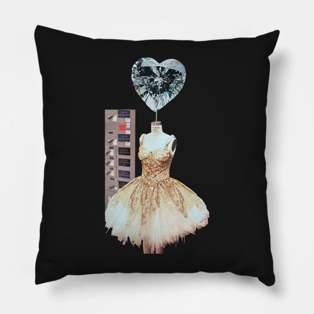 Crystal Heart Pillow by MarisePix