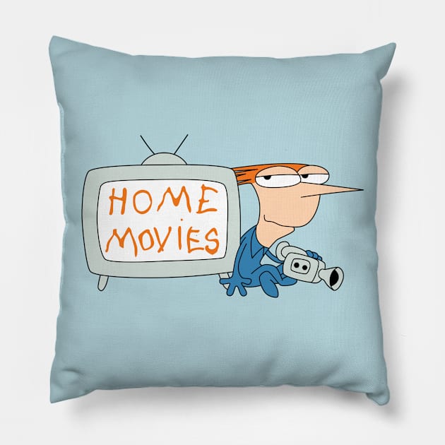 Home Movies Pillow by Plan8