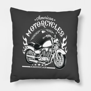 American Motorcycle Biker Style Pillow