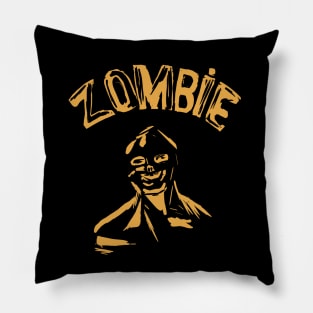 Zombie horror art vintage Pillow