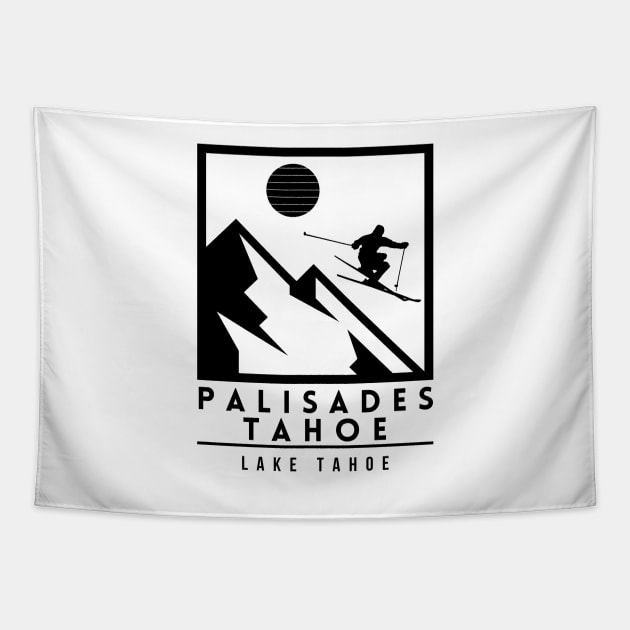 Palisades Tahoe Lake Tahoe Ski Tapestry by UbunTo