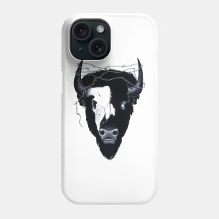 Dead Eyes Buffalo Skull Art Phone Case