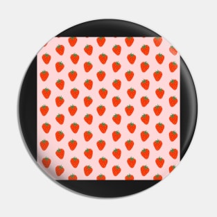 Strawberry pattern in pink background Pin