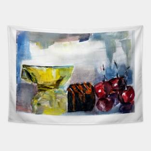 Lemon tea and cherry almond cake Tapestry