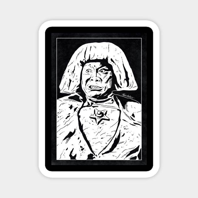 THE GOLEM (Black and White) Magnet by Famous Weirdos