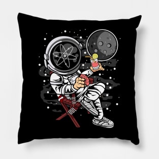 Retirement Plan Astronaut Cosmos ATOM Coin To The Moon Crypto Token Cryptocurrency Blockchain Wallet Birthday Gift For Men Women Kids Pillow