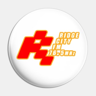 Ridge City FM 76.5 MHz Retro Gaming Video Game Pin