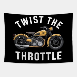 Twist the Throttle Vintage Bike Tapestry