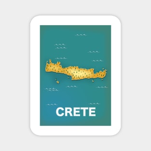 Crete map travel poster Magnet